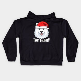 Samoyed Christmas Gift Yappy Holidays Santa Dog Kids Hoodie